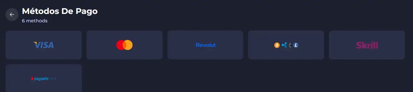 Página oficial de métodos de pago de Fridayroll