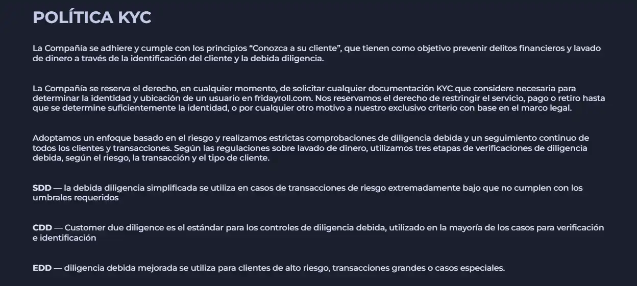Pantalla oficial de registro o verificación de Fridayroll
